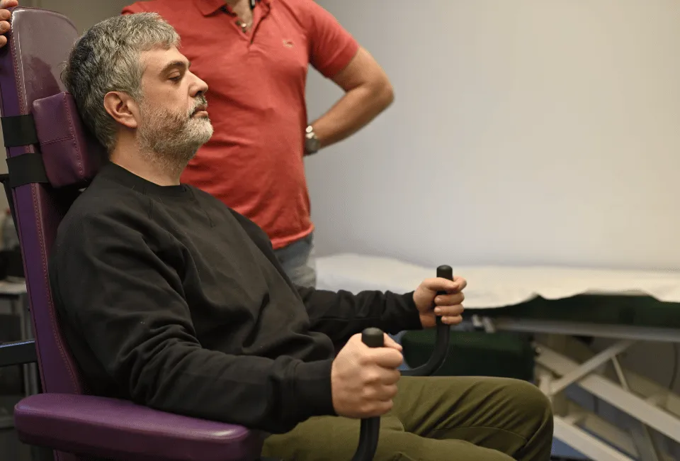 Test sur notre fauteuil rotatoire
